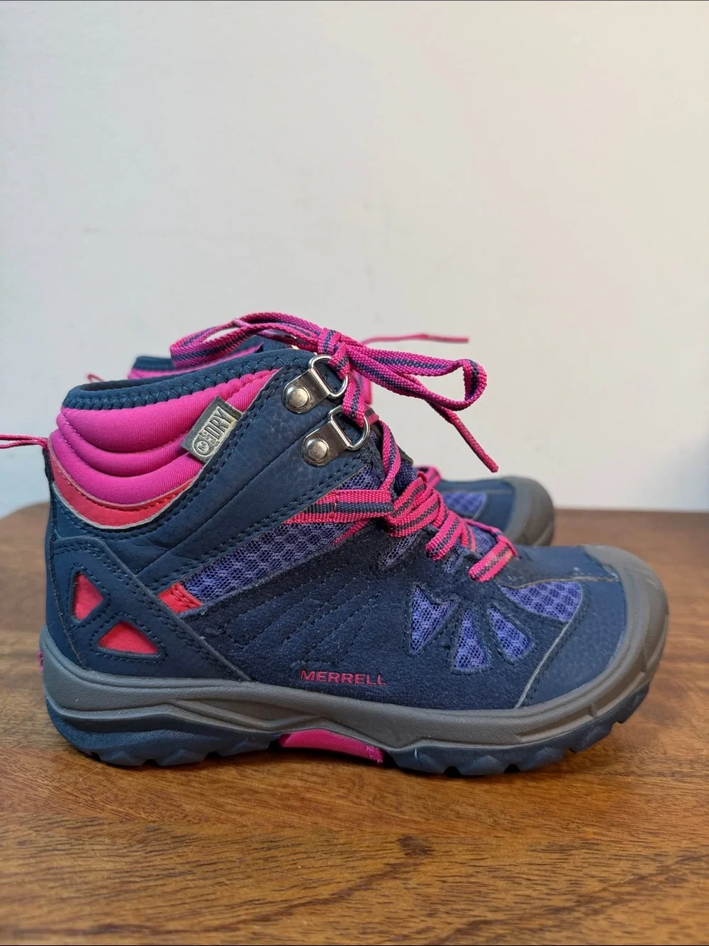 Merrell Navy and Pink Lace-Up Hiking Boots